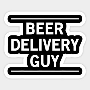 Mens Beer delivery guy Sticker